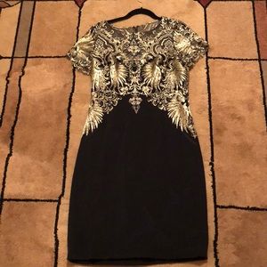 Marchesa Notte embroidered shift dress